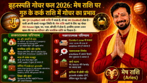बृहस्पति गोचर फल 2026: मेष राशि पर गुरु के कर्क राशि में गोचर का प्रभाव